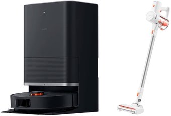 Робот-пылесос Xiaomi Robot Vacuum X20 Max D109GL (евровилка, черный) + Пылесос Xiaomi Vacuum Cleaner G20 Lite C203 BHR8195EU по акции