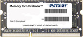 Оперативная память Patriot Memory for Ultrabook 8GB DDR3 SO-DIMM PC3-12800 (PSD38G1600L2S)