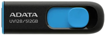 USB Flash ADATA DashDrive UV128 512GB (черный/синий)