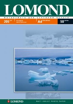 Фотобумага Lomond Матовая А4 205 г/кв.м. 50 листов (0102085)