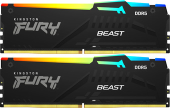 Оперативная память Kingston FURY Beast RGB 2x8ГБ DDR5 5200 МГц KF552C40BBAK2-16