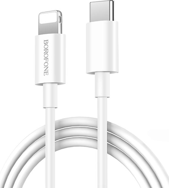 Кабель Borofone BX36 USB Type-C - Lightning (1 м, белый)