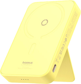 Внешний аккумулятор Baseus MagPro Magnetic Bracket Wireless Fast-Charging Power Bank 20W 5000mAh (желтый)