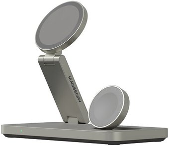Беспроводное зарядное Magssory Yoga 3 в 1 Charging Station для Samsung Qi2 WCH017t (титан)