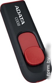 USB Flash A-Data C008 Black+Red 64 Гб (AC008-64G-RKD) 