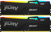 Оперативная память Kingston FURY Beast RGB 2x32ГБ DDR5 6400 МГц KF564C32BBEAK2-64