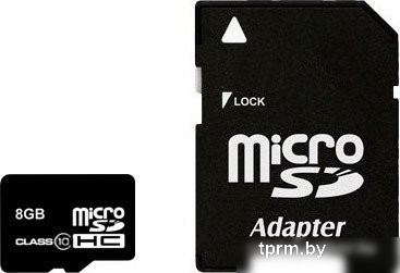 SmartBuy microSDHC (Class 10) 8 Гб + SD адаптер (SB8GBSDCL10-01) 