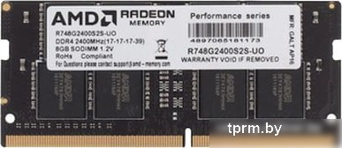 Оперативная память AMD Radeon R7 Performance 8GB DDR4 SODIMM PC4-19200 R748G2400S2S-UO 