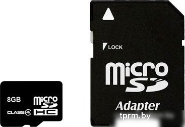 SmartBuy microSDHC (Class 4) 8 Гб + SD адаптер (SB8GBSDCL4-01) 