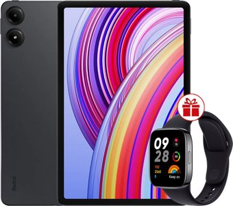 Планшет Xiaomi Redmi Pad Pro 6GB/128GB международная версия (темно-серый) + умные часы Xiaomi Redmi Watch 3 (черный) по акции