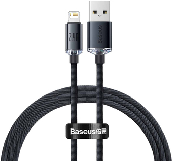 Кабель Baseus CAJY000001 USB Type-A - Lightning (1 м, черный)