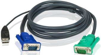 Кабель Aten 2L-5203U USB Type-A - VGA (3 м)