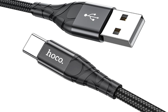 Кабель Hoco DU02 Plus USB Type-A - USB Type-C (2 м, черный)