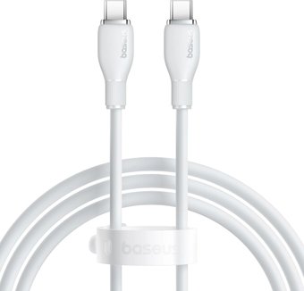Кабель Baseus Pudding Series Fast Charging Cable 100W USB Type-C - USB Type-C (1.2 м, белый)