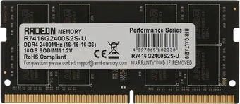 Оперативная память AMD Radeon R7 Performance Series 16ГБ DDR4 SODIMM 2400 МГц R7416G2400S2S-U