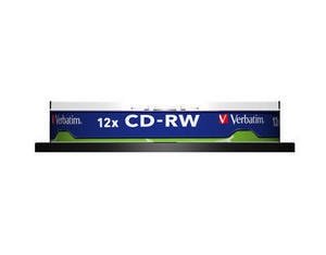 CD-RW диск Verbatim 700Mb 12х Verbatim DLP Silver 10 шт. CakeBox 043480, SERL 