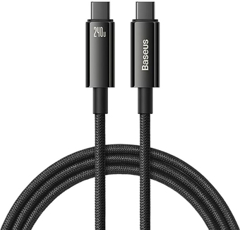 Кабель Baseus Tungsten Gold Fast Charging Data Cable USB Type-C - USB Type-C (3 м, черный)