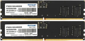 Оперативная память Patriot Signature Line 2x8ГБ DDR5 4800 МГц PSD516G4800K