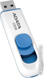 USB Flash A-Data C008 White+Blue 64 Гб (AC008-64G-RWE) 