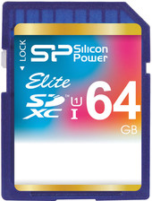 Карта памяти Silicon-Power SDXC Elite UHS-1 (Class 10) 64 GB (SP064GBSDXAU1V10)