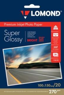 Фотобумага Lomond Суперглянцевая ярко-белая A6 270 г/м2 20 листов [1106102]