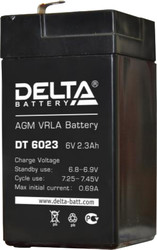 Аккумулятор для ИБП Delta DT 6023 75 (6В/2.3 А·ч)