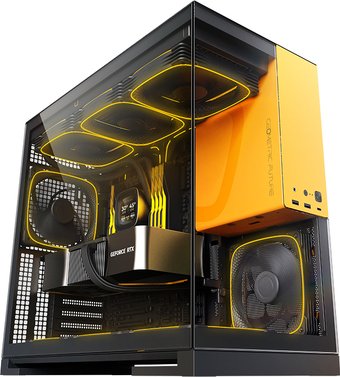 Корпус Geometric Future Model 5 5FAN (черный/желтый)