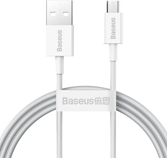 Кабель Baseus CAMYS-02 USB Type-A - microUSB (1 м, белый)