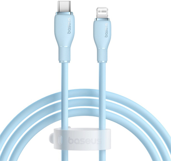 Кабель Baseus Pudding Series USB Type-C - Lightning (1.2 м, голубой)