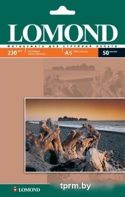 Фотобумага Lomond Матовая А5 230 г/кв.м. 50 листов (0102069) 