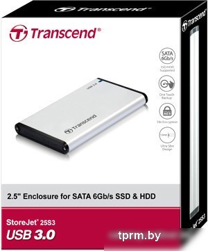Transcend StoreJet 25S3 (серебристый) 