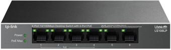 Неуправляемый коммутатор TP-Link LiteWave LS106LP V1