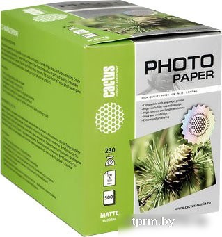 CACTUS Матовая 10х15 200 г/кв.м. 500 листов(CS-MA6200500) 