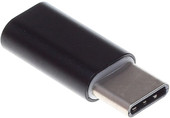 Адаптер Buro USB Type-C m-microUSB f (черный)