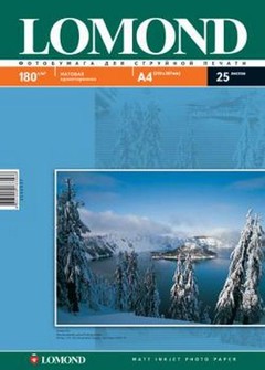 Фотобумага Lomond Матовая A4 180 г/кв.м. 25 л (0102037)