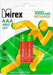 Аккумуляторы Mirex AAA 1000mAh 2 шт HR03-10-E2