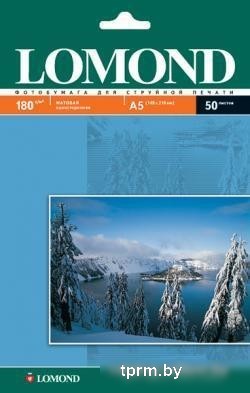 Фотобумага Lomond Матовая А5 180 г/кв.м. 50 листов (0102068) 