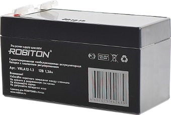 Аккумулятор для ИБП Robiton VRLA12-1.3 (12В/1.3 А·ч)