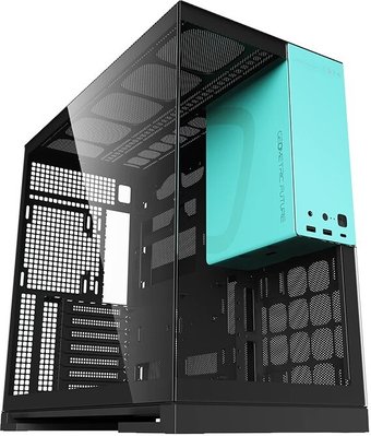 Корпус Geometric Future Model 5 (черный/бирюзовый)