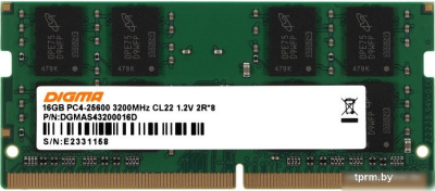 Оперативная память Digma 16ГБ DDR4 SODIMM 3200 МГц DGMAS43200016D 