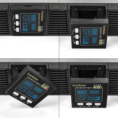 Источник бесперебойного питания ExeGate PowerExpert ULS-1000.LCD.AVR.C13.USB.RS232.SNMP.2U 