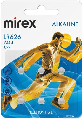 Батарейка Mirex LR626 (6 шт) 