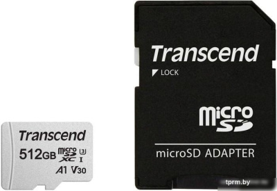 Карта памяти Transcend microSDXC 300S 512GB (с адаптером) 