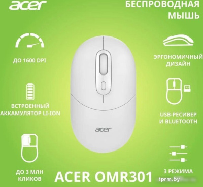 Мышь Acer OMR301 (белый) 