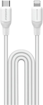 Кабель Momax DL53W1-Link Flow LC USB Type-C - Lightning (1.2 м, белый) 