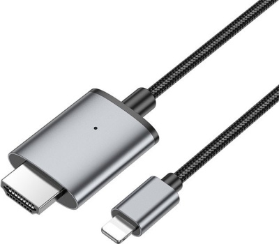 Кабель Hoco UA27 Lightning - HDMI (2 м, черный) 