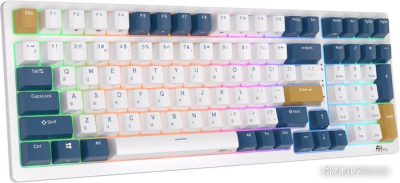 Клавиатура Royal Kludge RK98 RGB (белый/синий, RK Red) 