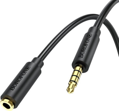 Кабель Borofone BL12 3.5 Jack - 3.5 Jack (2 м, черный)