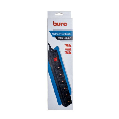 Сетевой фильтр Buro 600SH-16-5-B 