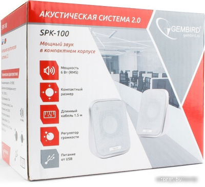 Акустика Gembird SPK-100 (белый) 
